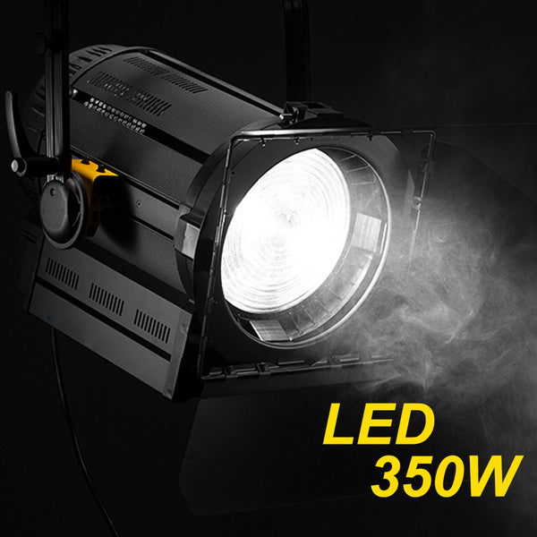 ALUMOTECH 350W 5500K DMX High CIR LED Fresnel Spot Light For Studio Photography Video Lighting Better Than 1200W HMI Lighting