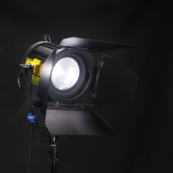 Alumotech Photography Studio Video Film Continous Lighting Equipment 5500K/3200K 50W Fresnel LED Spotlight Lamp