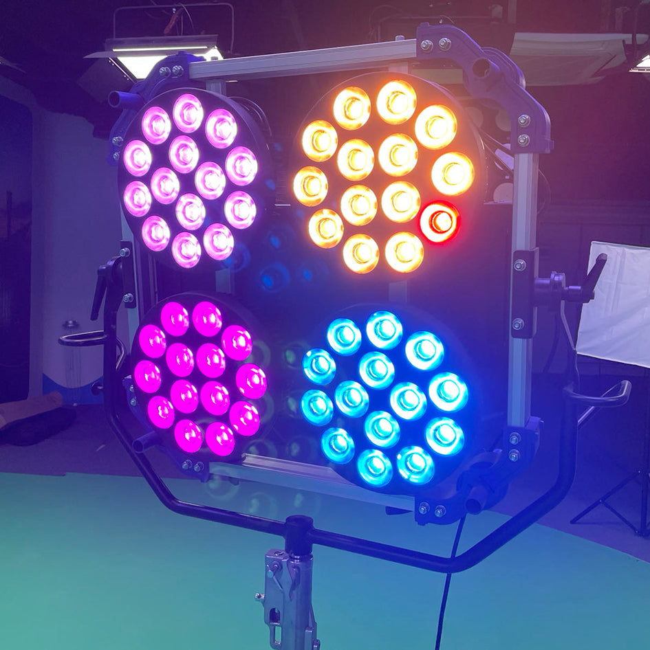 ALUMOTECH Professional 600W LED RGBCW Full Color Space Light DMX512 Di